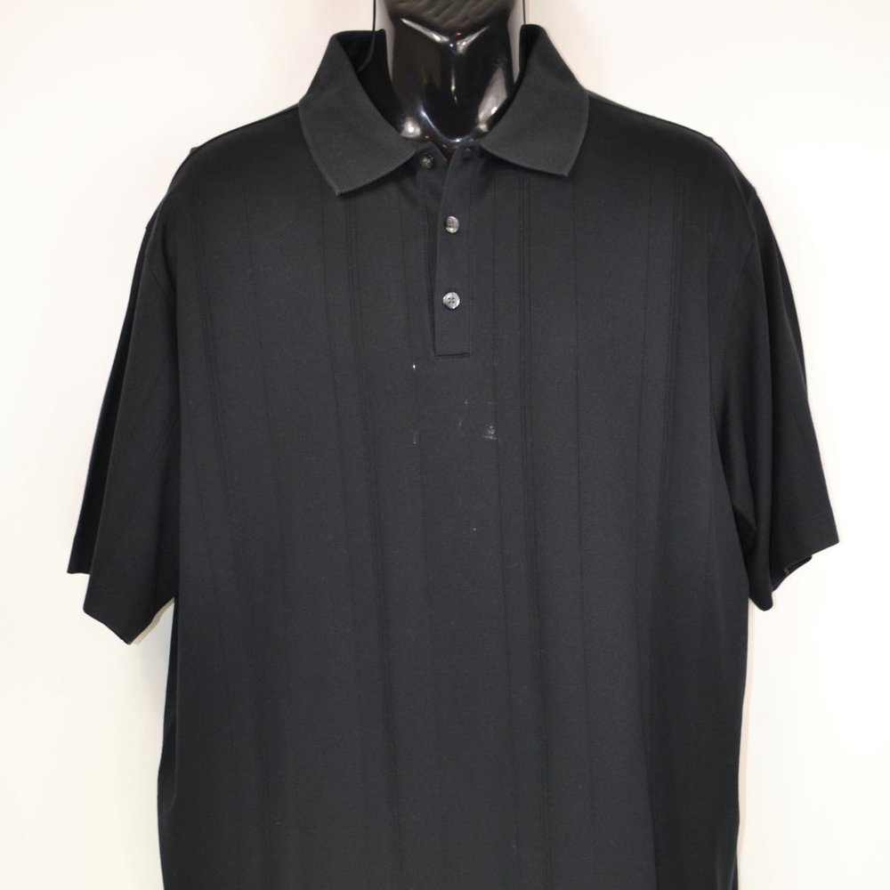 Nike Tiger Woods Collection Men's Size XL Black Dri-Fit Short Sleeve Polo Shirt